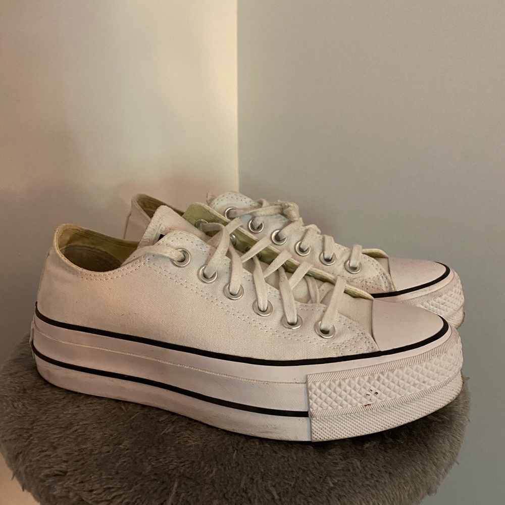 Plateform white converse